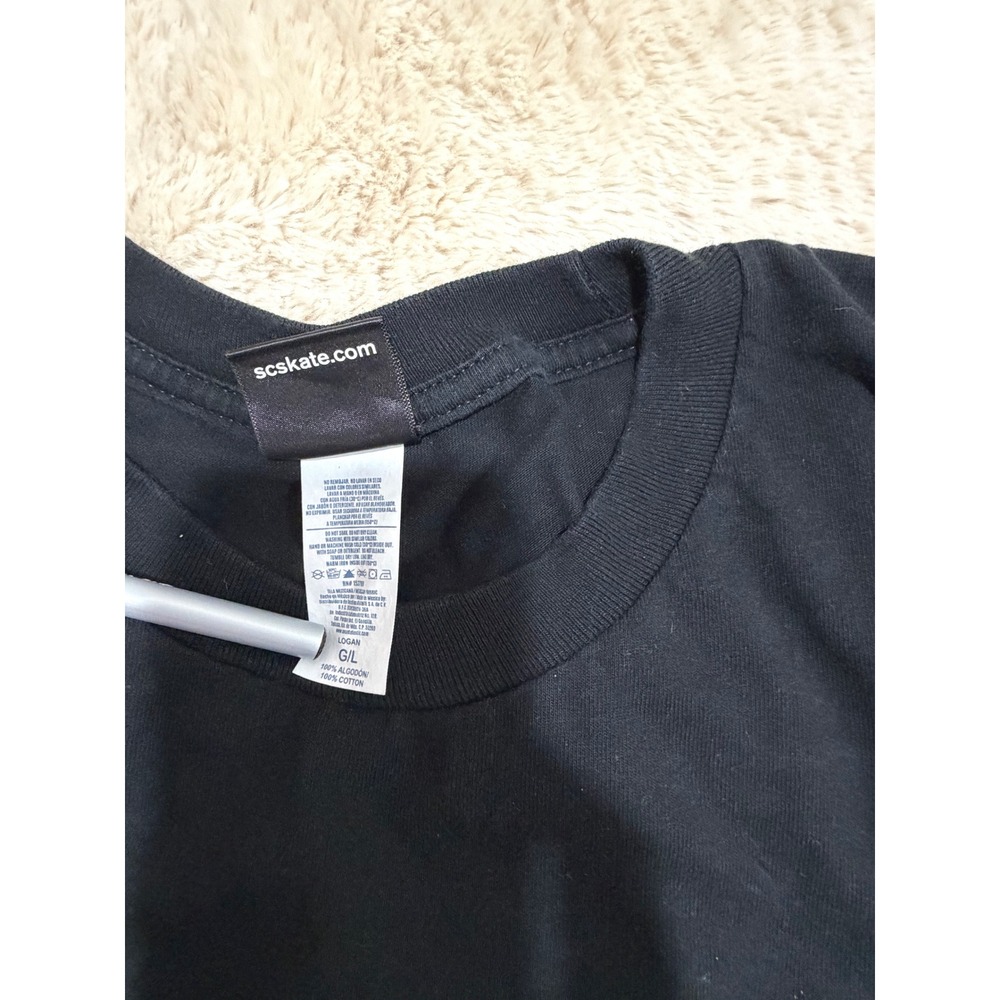 Y2K Skater Streetwear 90s Surf Style Indie Screaming Hand Mens Large Black Shirt - Picture 3 of 5